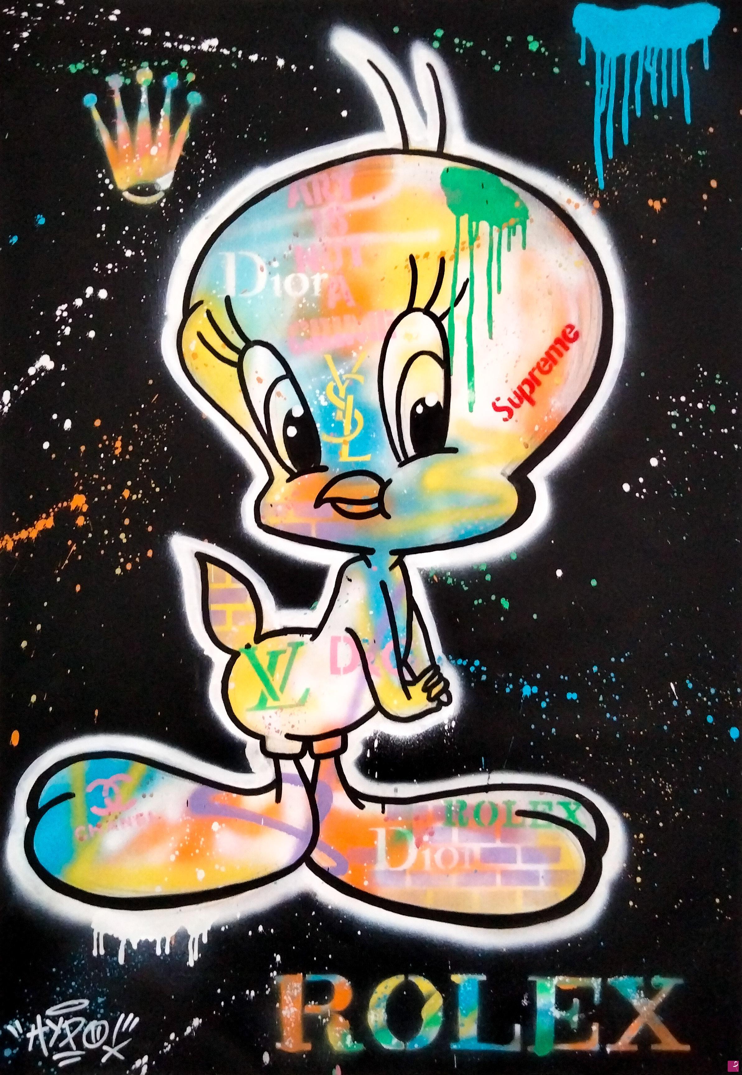 quadri in vendita online - Tweety X Rolex 