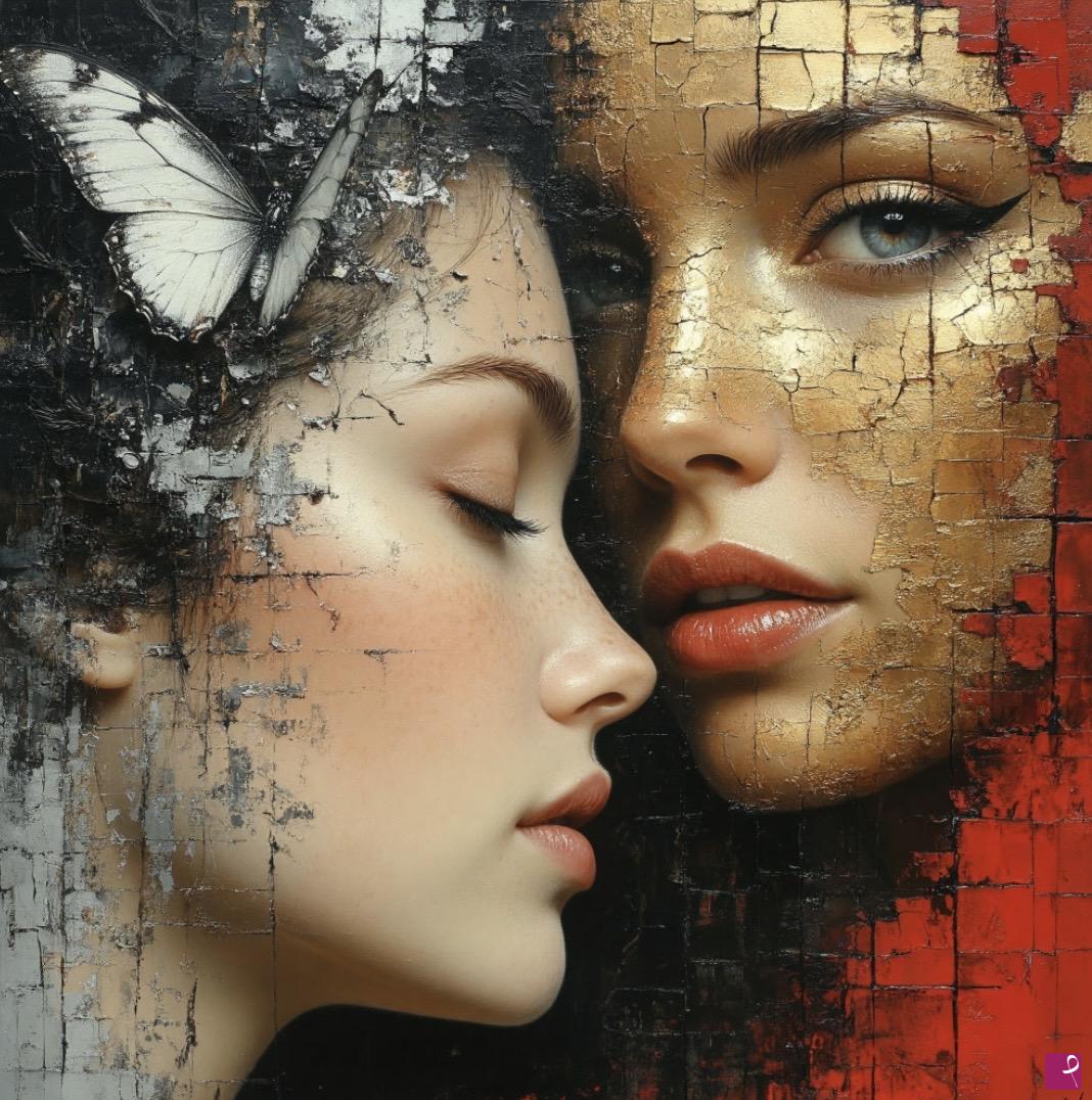 quadri in vendita online - Two faces 