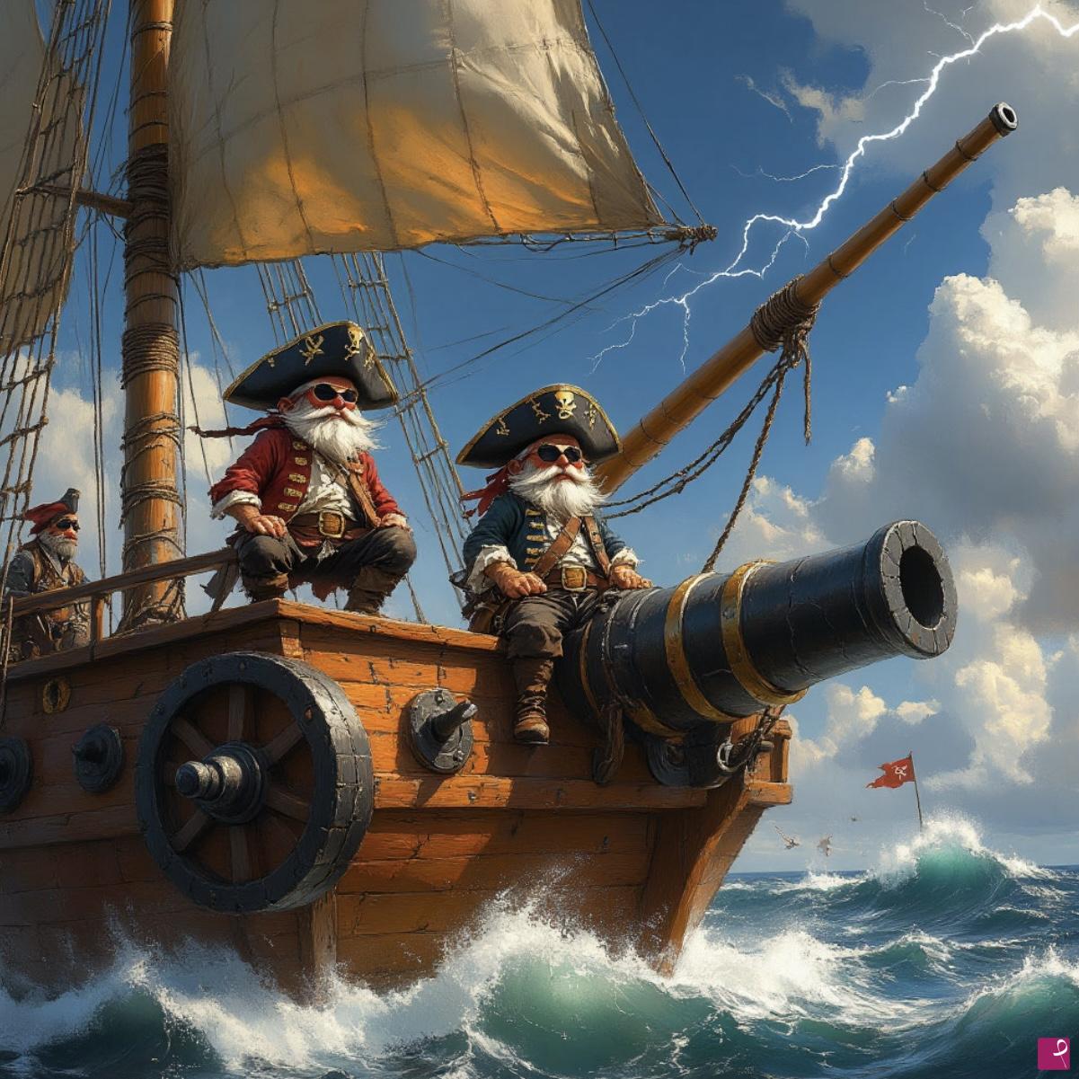 quadri in vendita online - Two pirates 