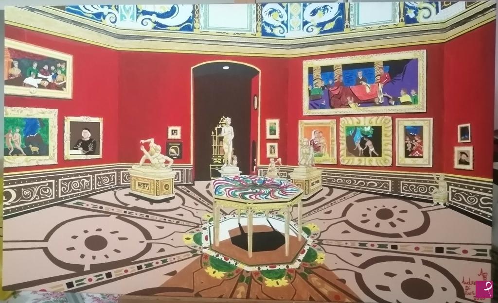 quadri in vendita online - Uffizi di Firenze stanza ortogonale