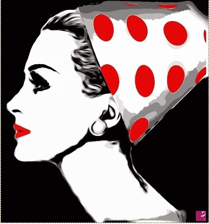 quadri in vendita online - UN CAPPELLO A POIS 