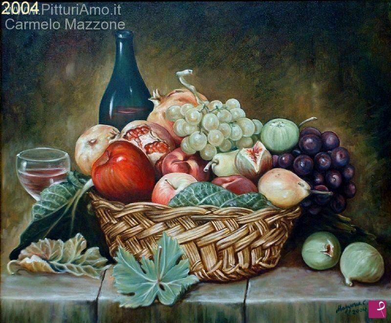 quadri in vendita online - Un cesto di frutta