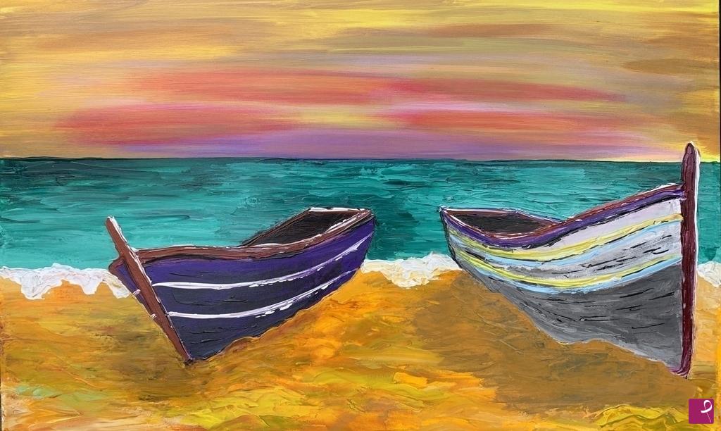 quadri in vendita online - Una notte sul mare