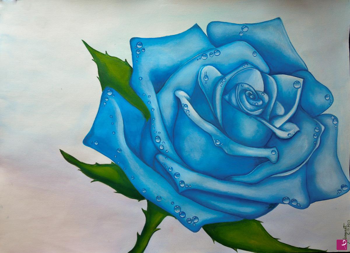 quadri in vendita online - Una Rosa blu