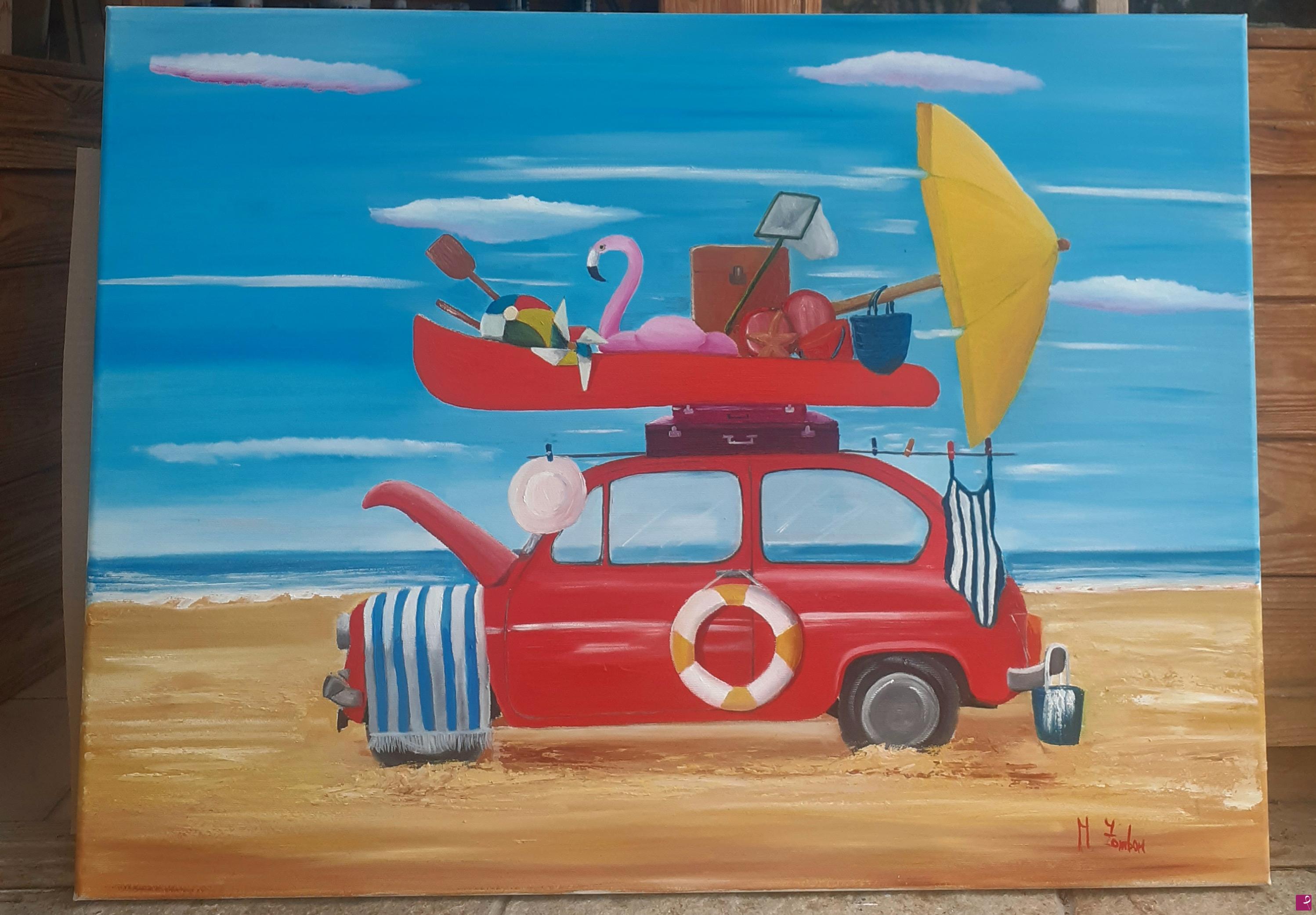 quadri in vendita online - Una vacanza al mare