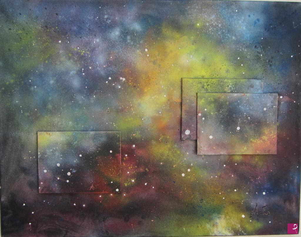 quadri in vendita online - unici al mondo io unico promoter serie universo galassie astronomia nasa esa  in scomposizione sospensione olio su tela title nebulosa 60x80 ----------IMPORTANTE LEGGERE NELLE CRITICHE 