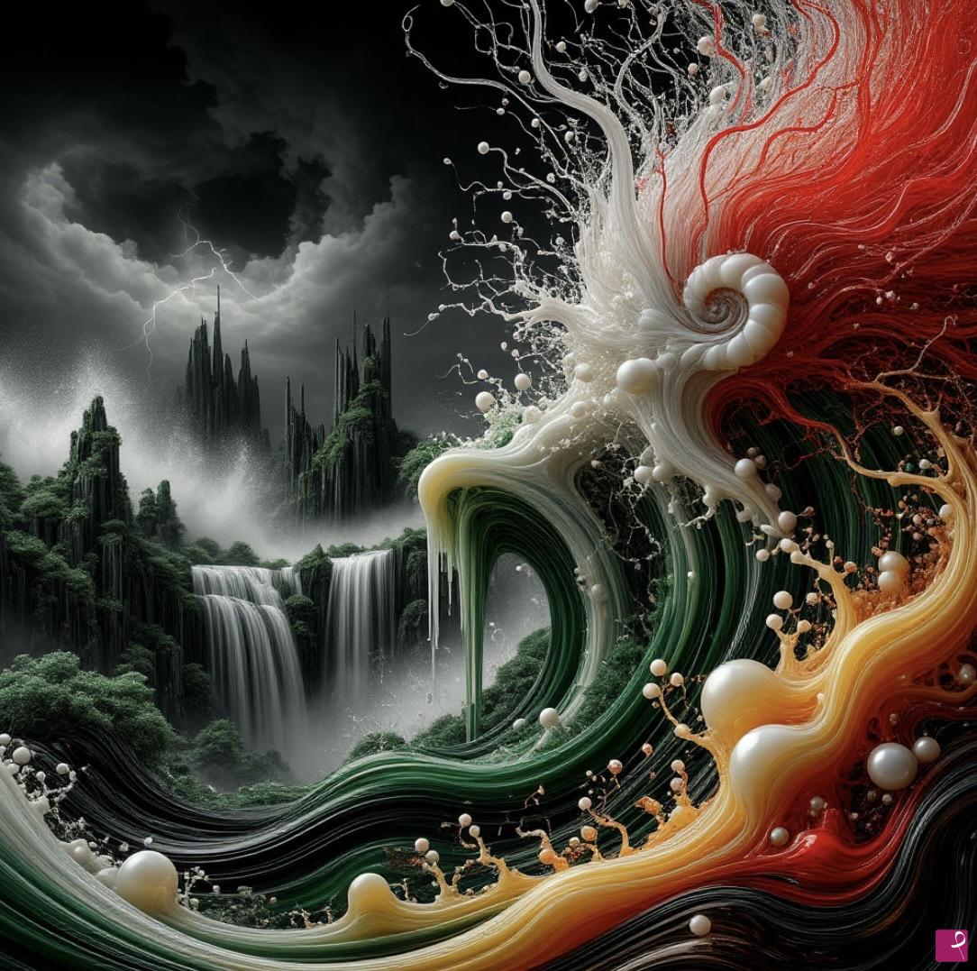 quadri in vendita online - Unknown waterfall