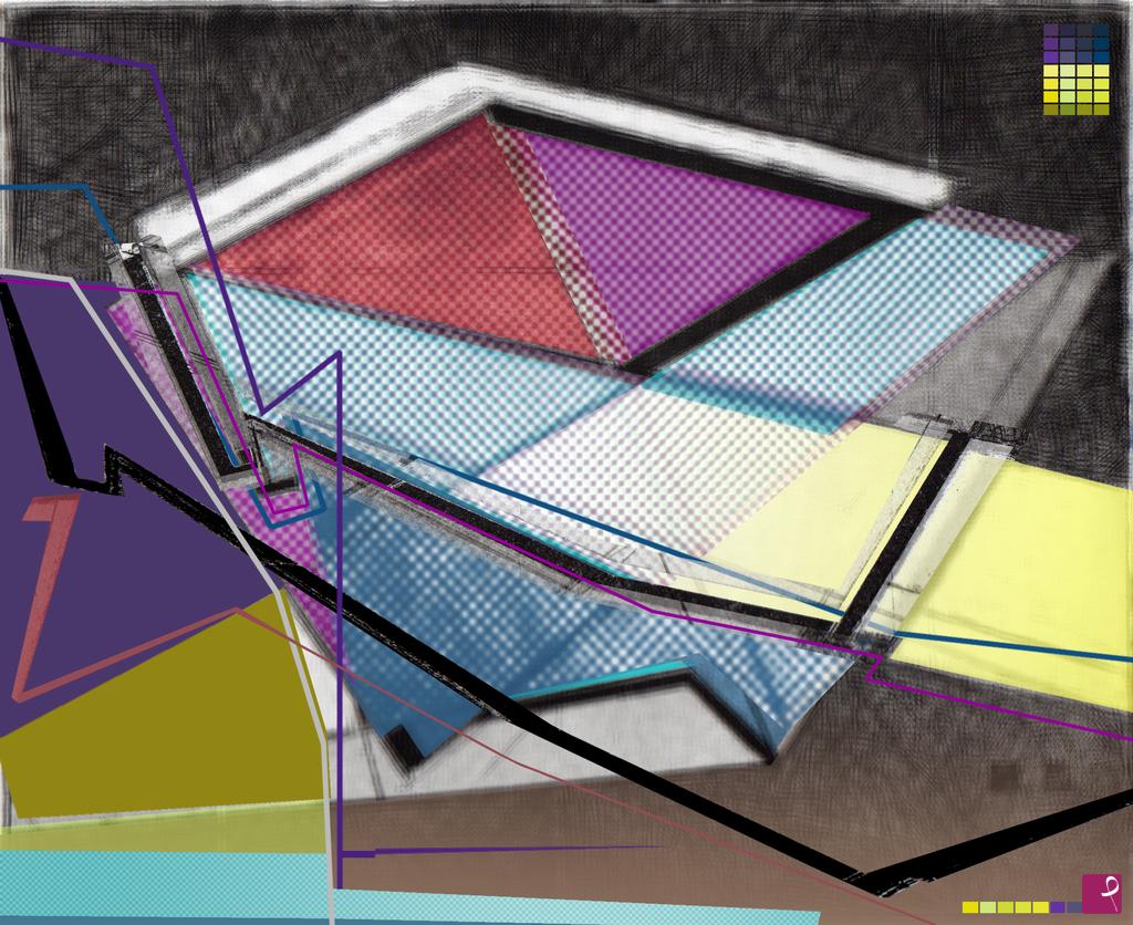 quadri in vendita online - untitled etching 003 - 001 - digital collage 001 - 01 -  first alteration