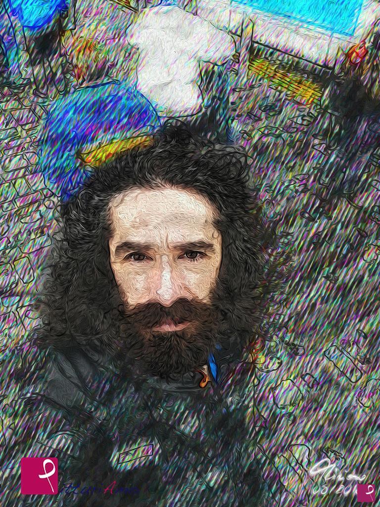 quadri in vendita online - Uomo sulla strada