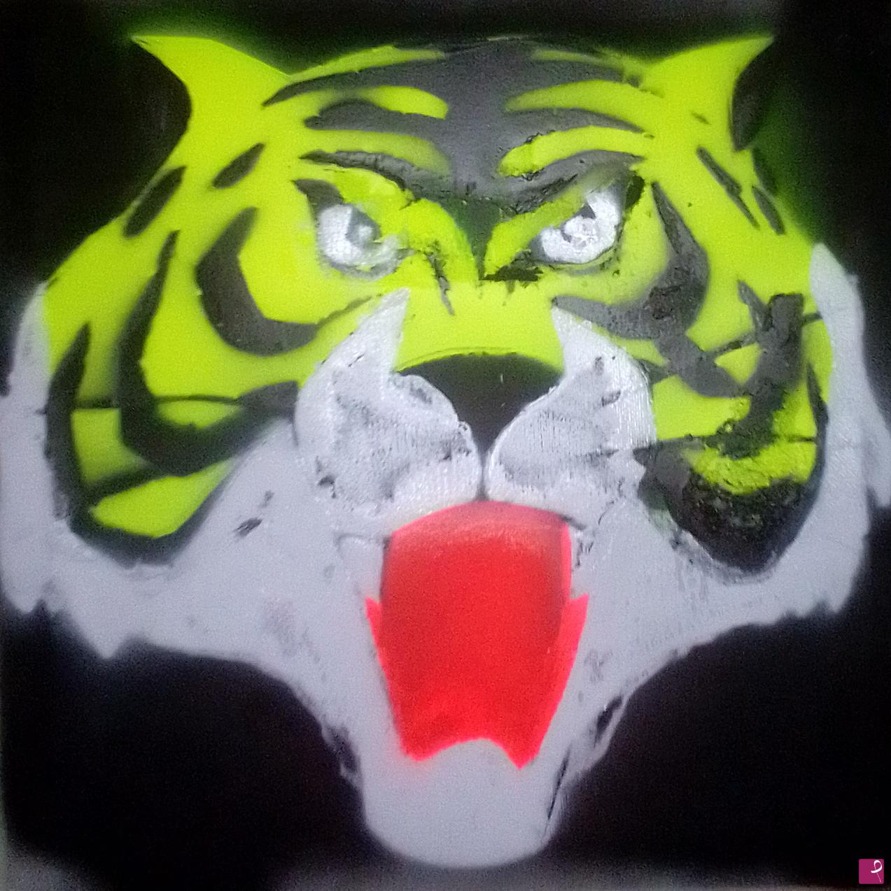 quadri in vendita online - Uomo Tigre 01