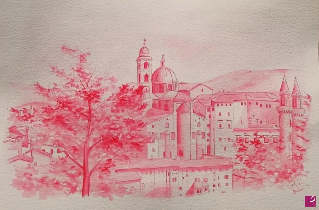 quadri in vendita online - Urbino - rosso