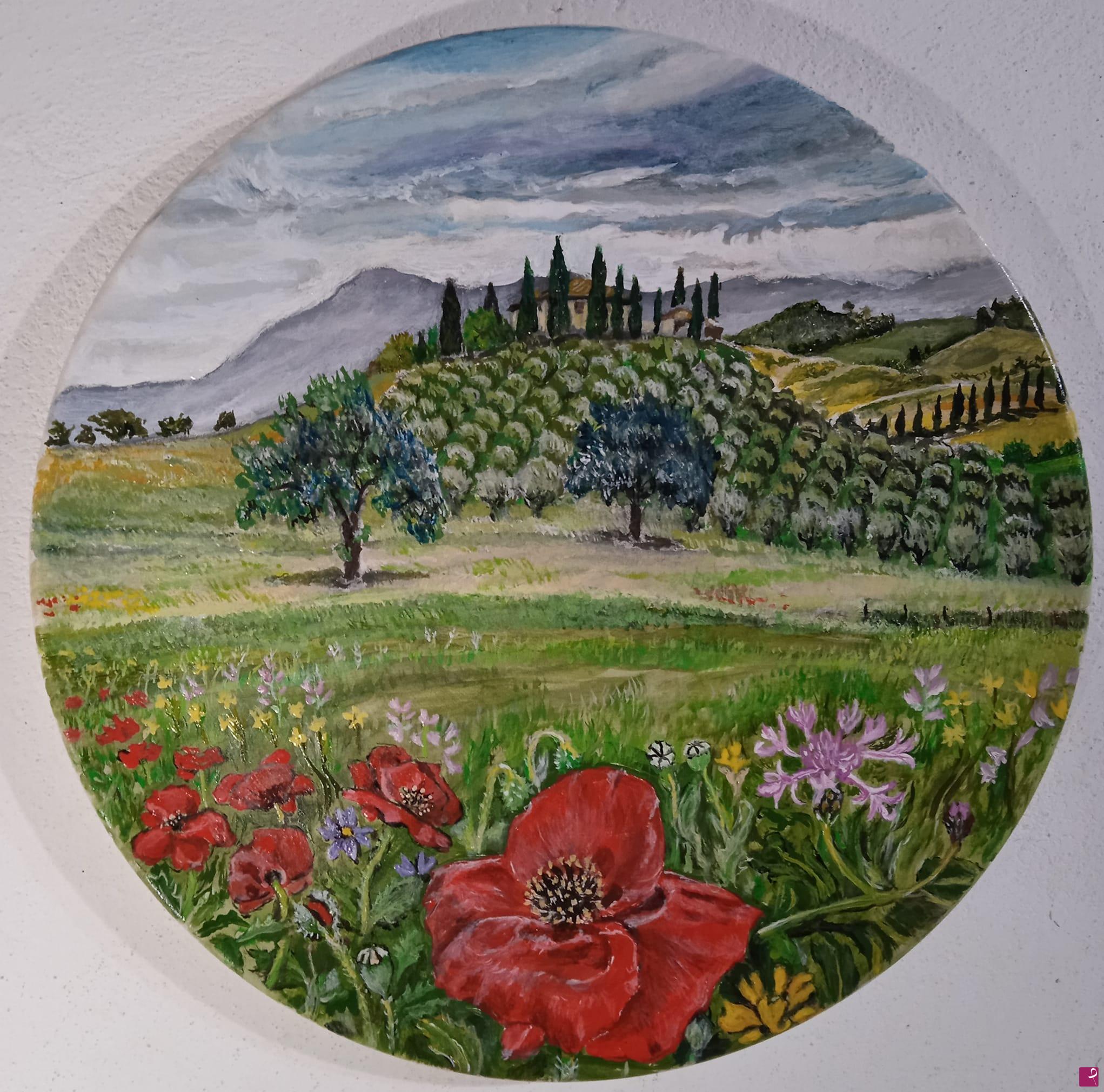 quadri in vendita online - Val d'Orcia in Fiore