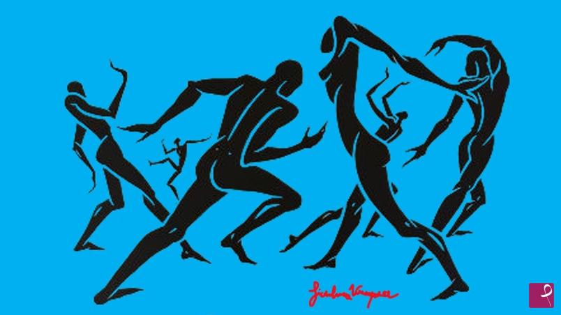 quadri in vendita online - Variazione cromatica su una variante della Danse di Matisse