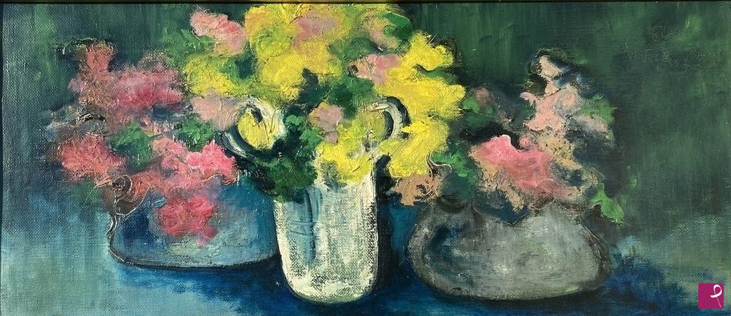 quadri in vendita online - Vasi con fiori