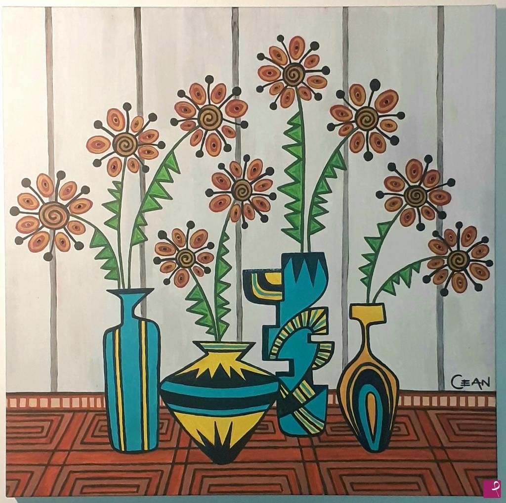 quadri in vendita online - Vasi di fiori