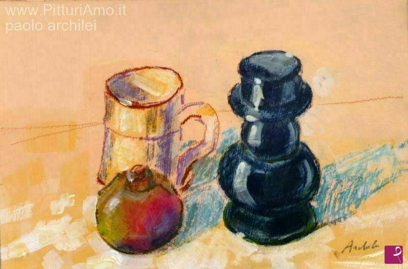 quadri in vendita online - vaso blu