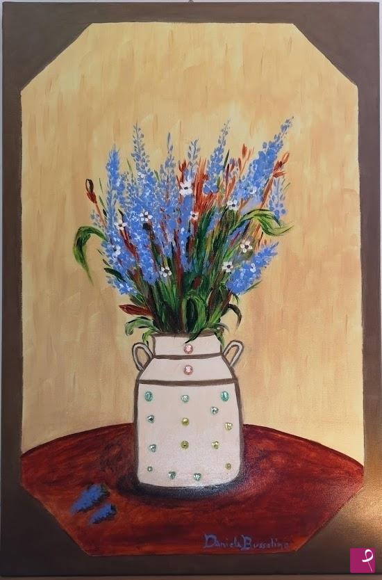 quadri in vendita online - Vaso con fiori