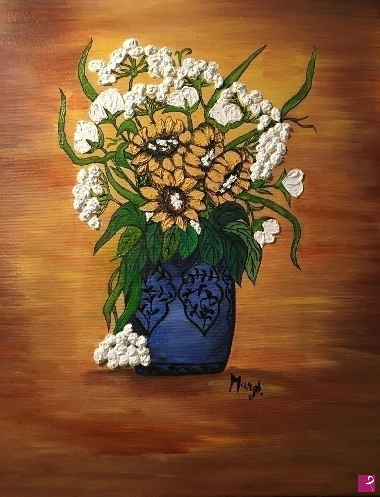 quadri in vendita online - Vaso con fiori