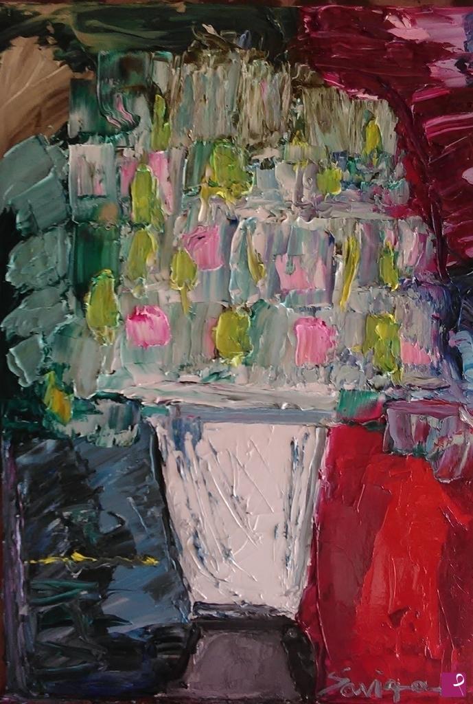 quadri in vendita online - vaso con fiori
