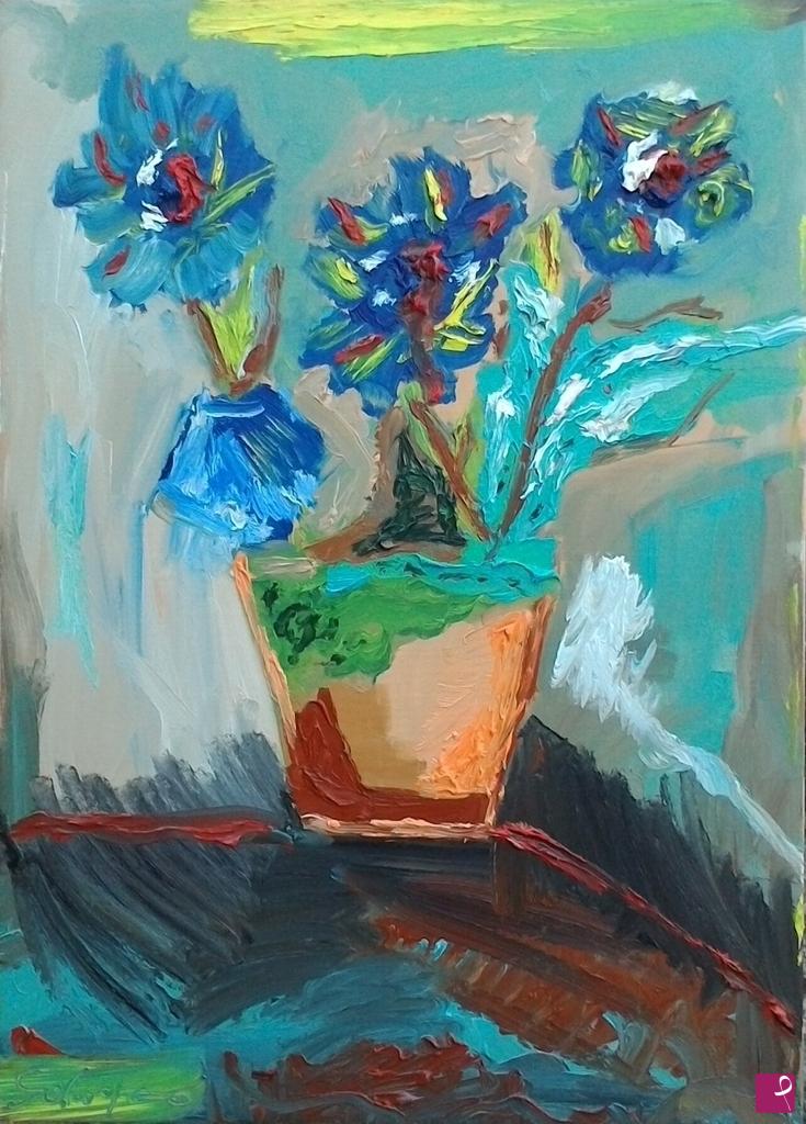 quadri in vendita online - vaso con fiori