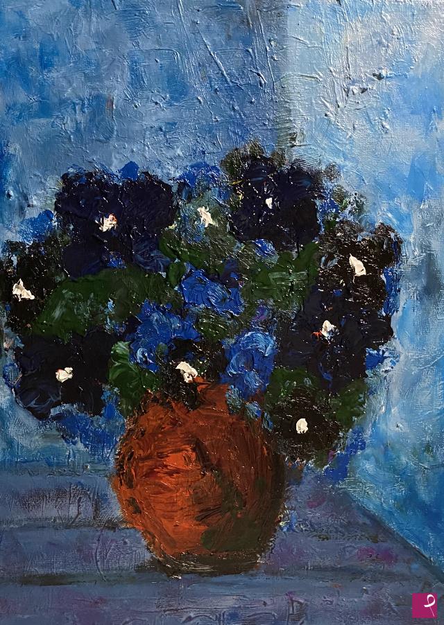 quadri in vendita online - Vaso con fiori 
