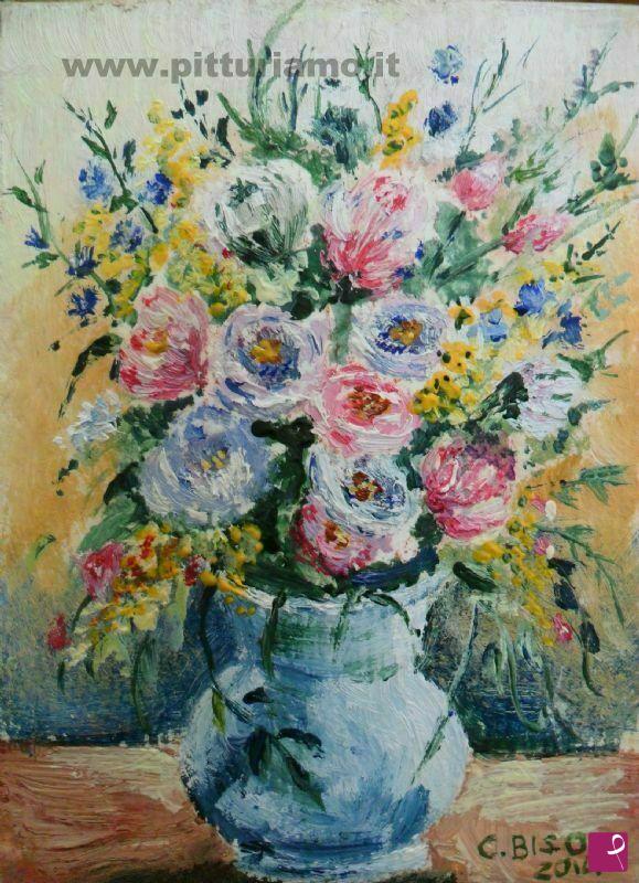 quadri in vendita online - Vaso con fiori