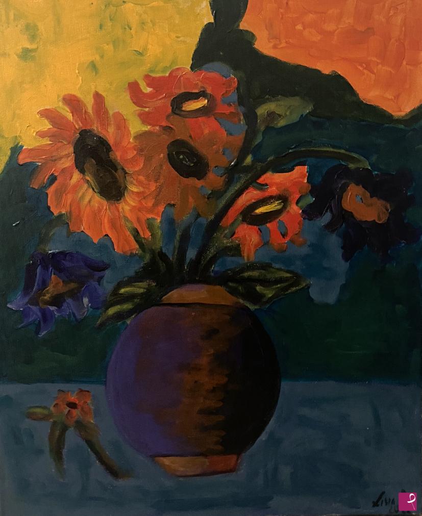 quadri in vendita online - Vaso con fiori
