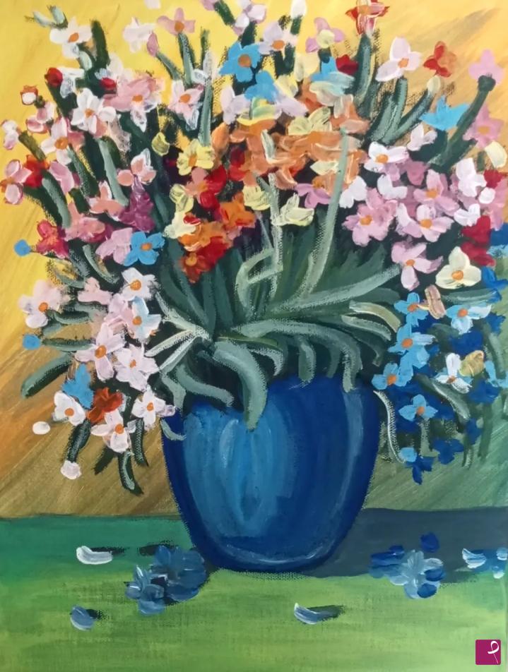 quadri in vendita online - Vaso con fiori 
