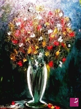 quadri in vendita online - VASO DI FIORI