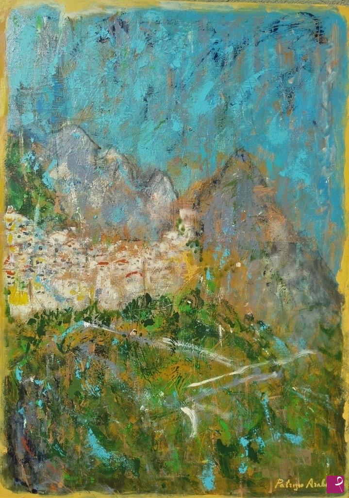quadri in vendita online - "Veduta di Castelmezzano"