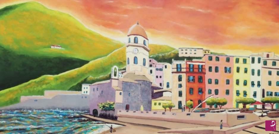 quadri in vendita online - Vernazza al tramonto