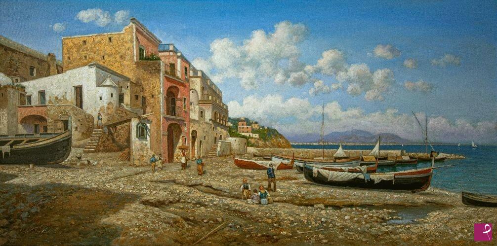 quadri in vendita online - Villaggio di pescatori