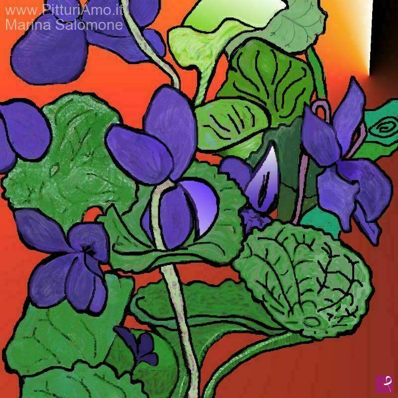 quadri in vendita online - Viola odorata