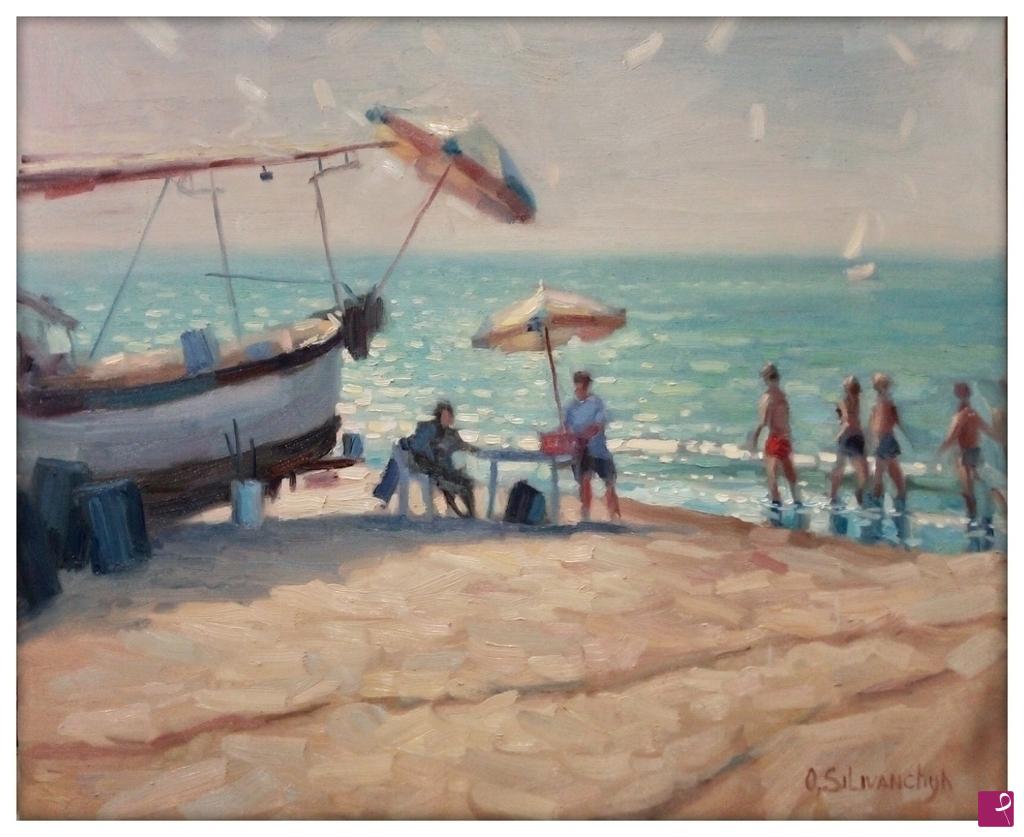 quadri in vendita online - Vita in spiaggia
