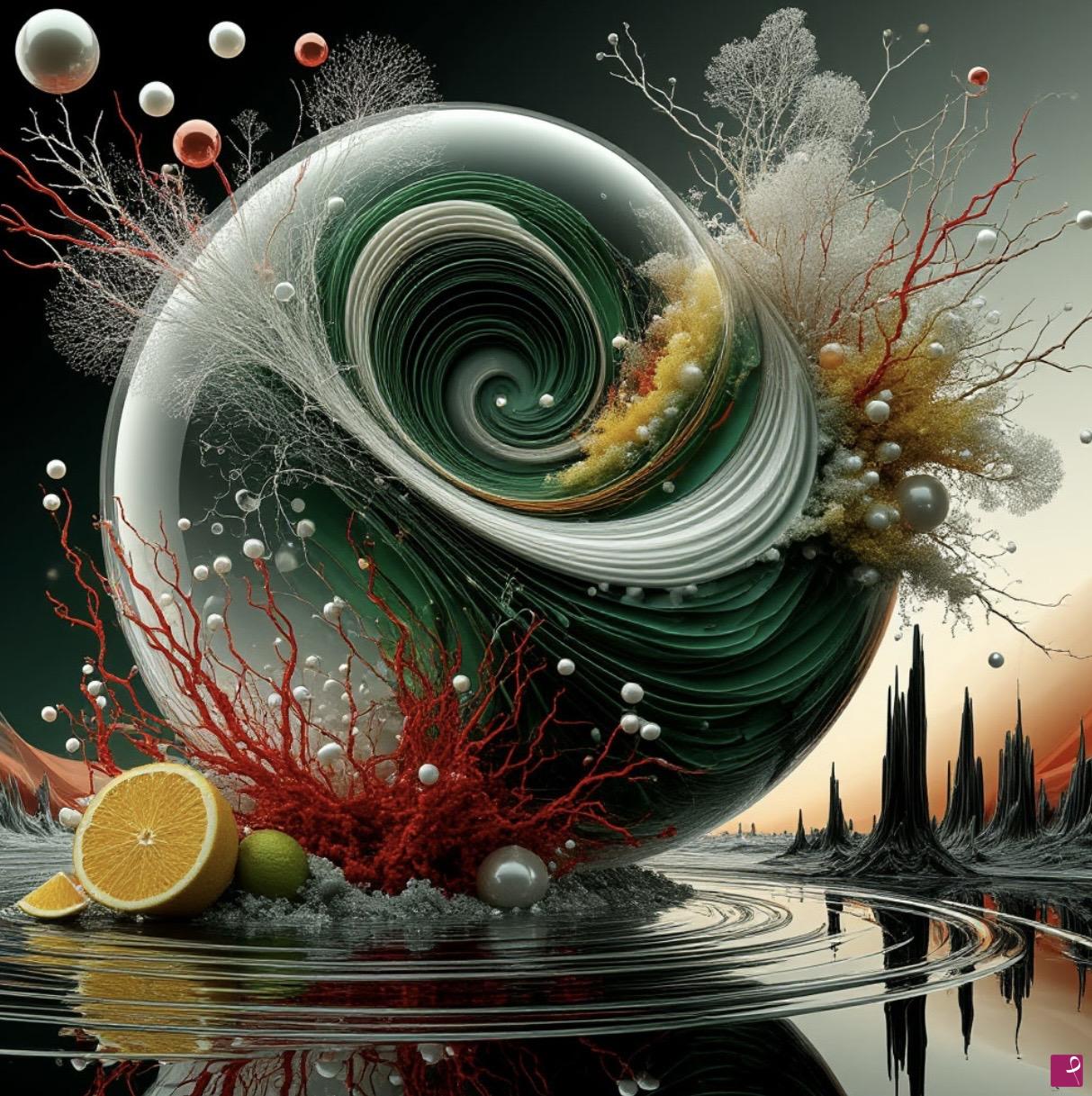 quadri in vendita online - Vortex in a sphere
