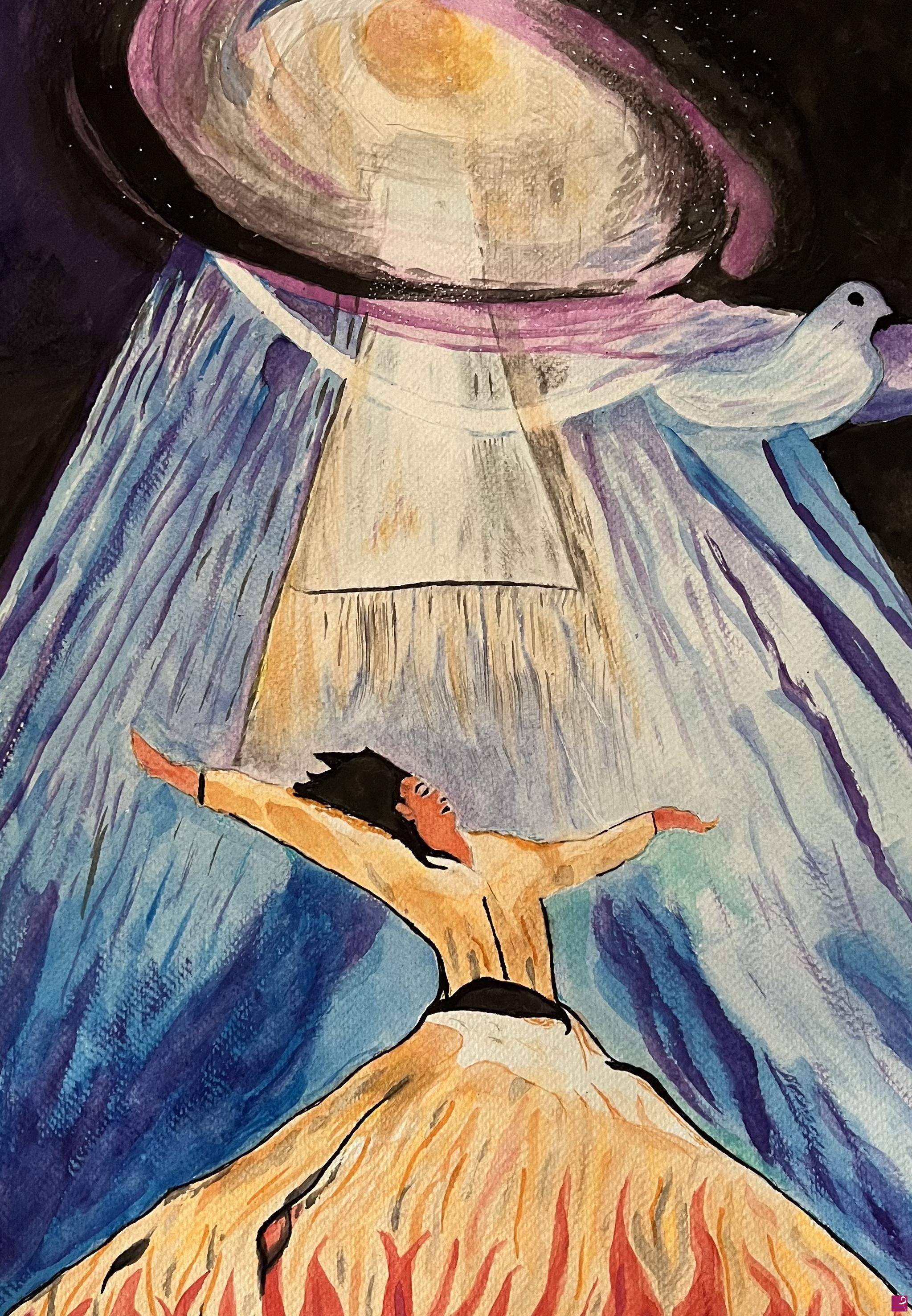 quadri in vendita online - Whirling dervish