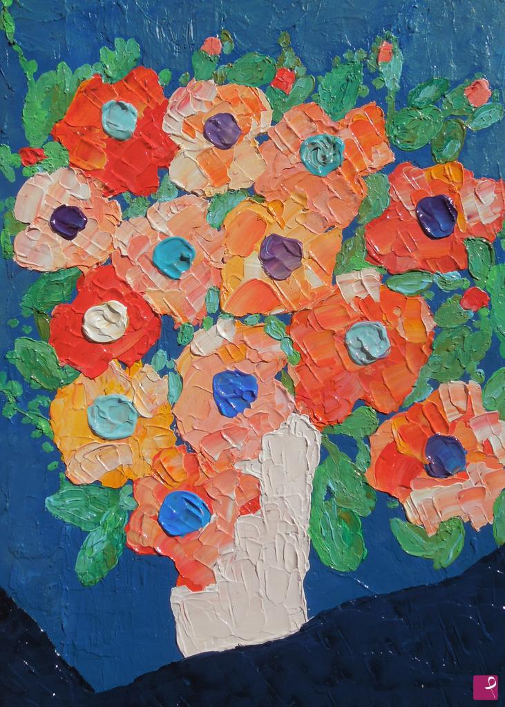 quadri in vendita online - White vase of flowers - 312