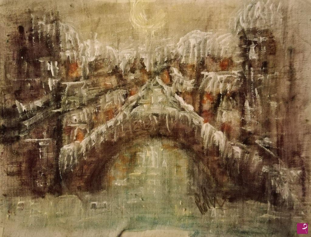 quadri in vendita online - Winter in Venice 
