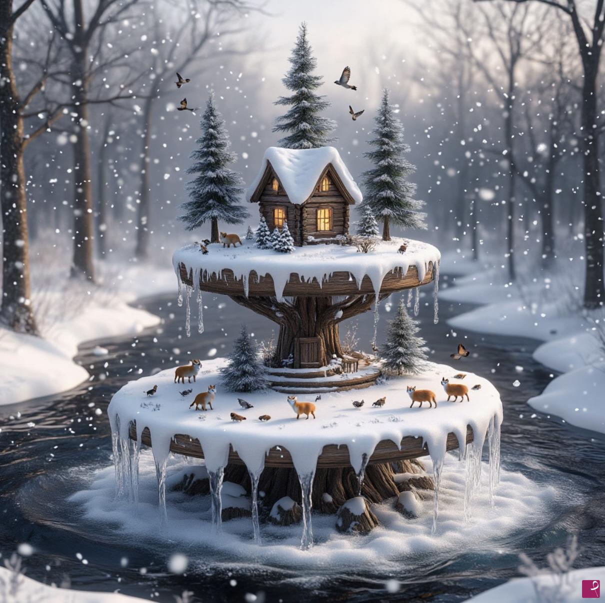 quadri in vendita online - Winter nature 