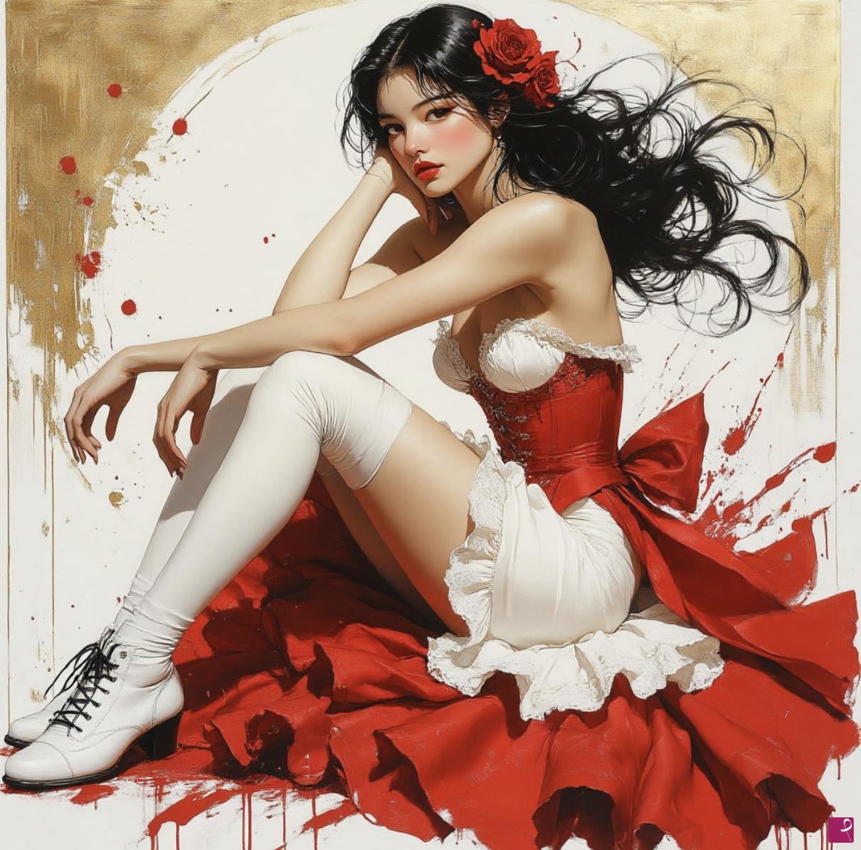 quadri in vendita online - Young girl 