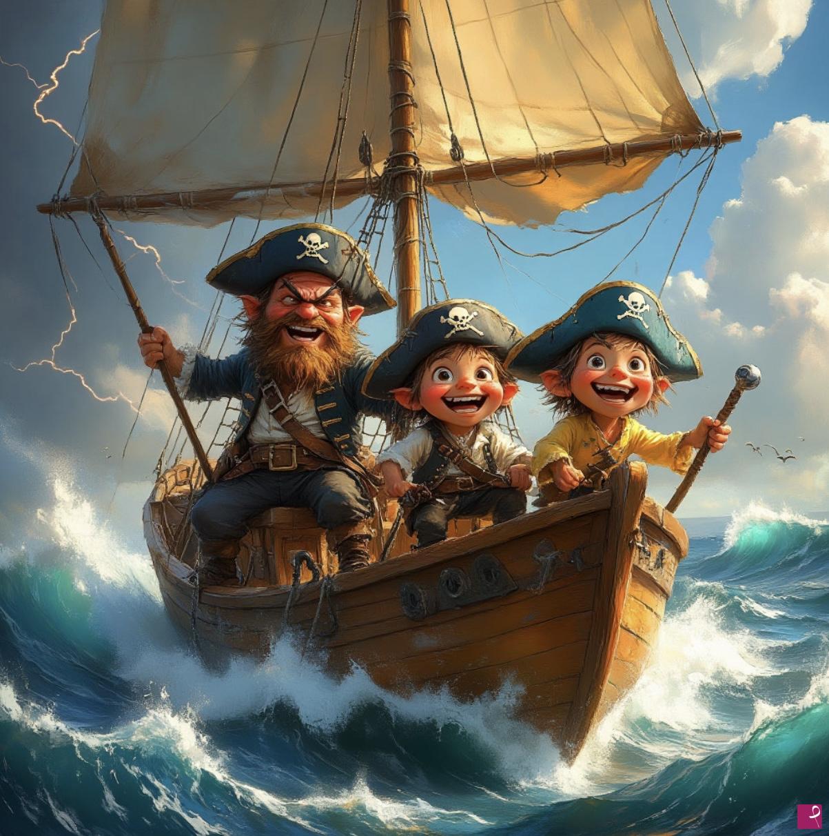 quadri in vendita online - Young pirates 